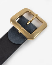 OGL Single Prong Garrison Buckle Leather Belt - Rough Out Black