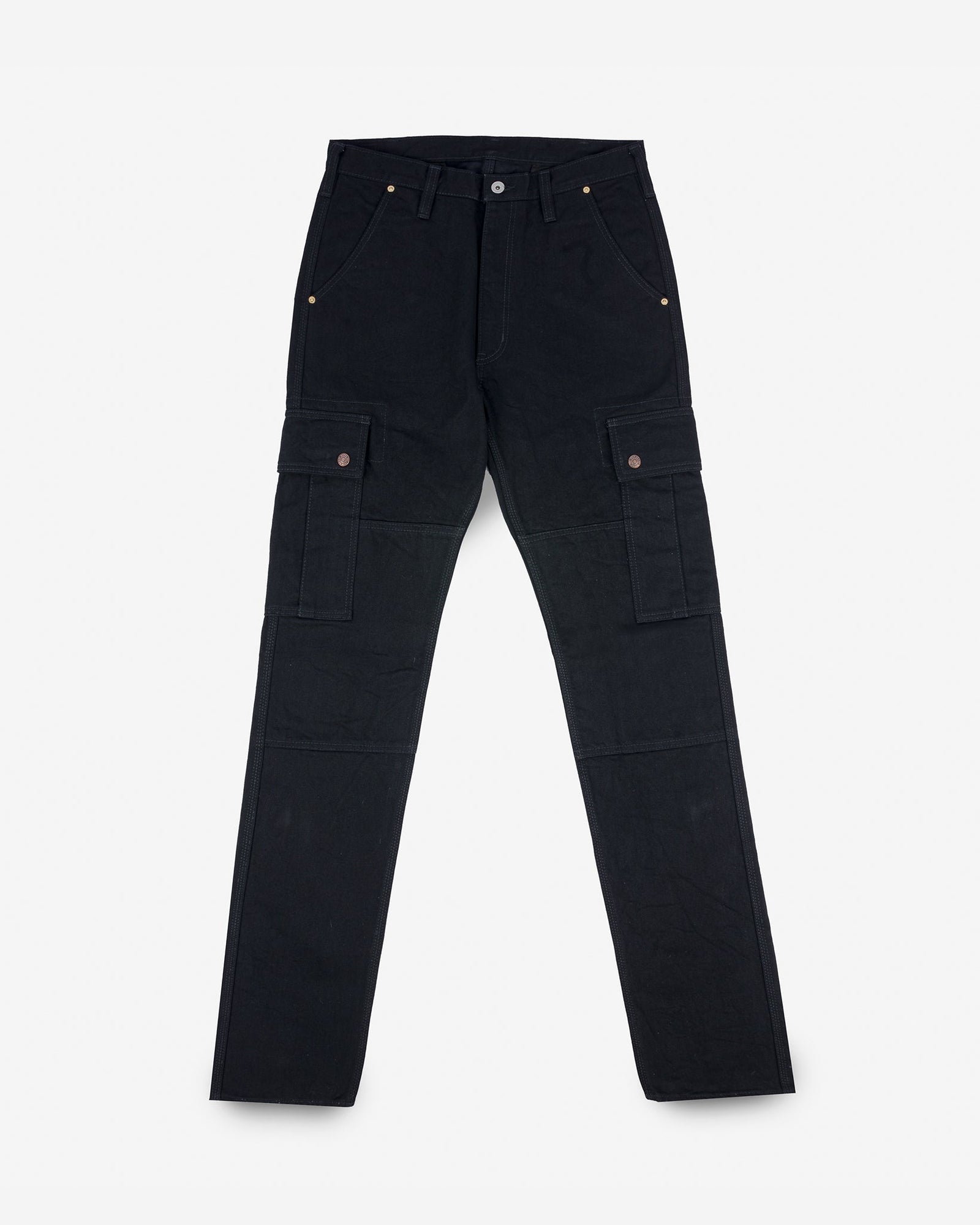 14oz Selvedge Denim Cargo Pants - Black/Black