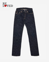 16oz Slubby Selvedge Denim Straight Cut Jeans - Indigo (IH-634S-SLB) Tag 28, Hemmed to 32.3"