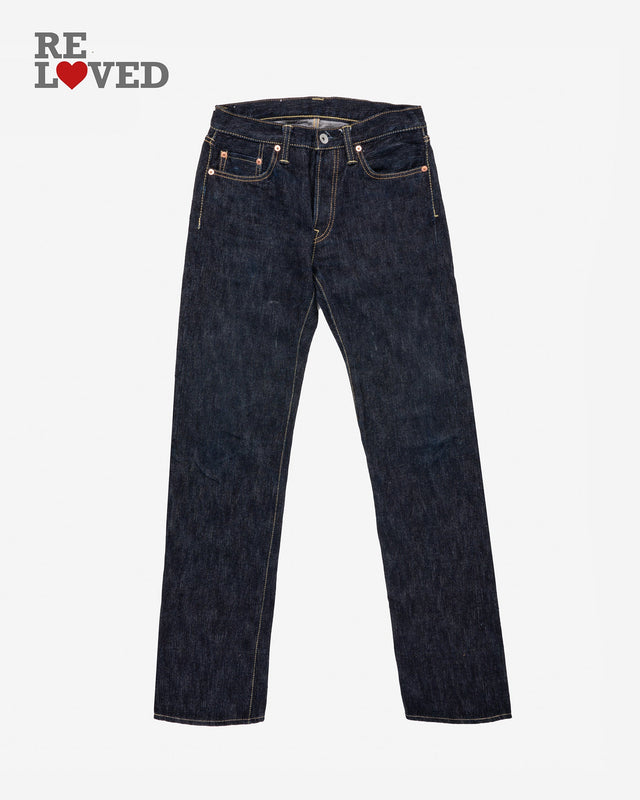 16oz Slubby Selvedge Denim Straight Cut Jeans - Indigo (IH-634S-SLB) Tag 28, Hemmed to 32.3"