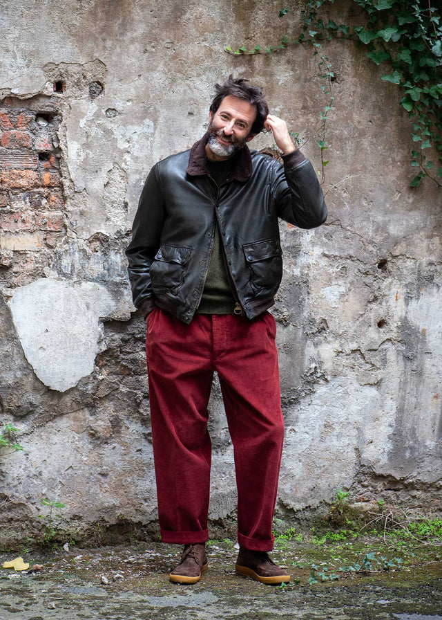 Terracotta Corduroy Army Trousers