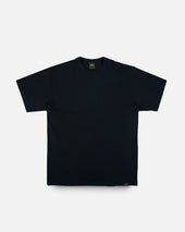 6.5oz Loopwheel Crew Neck T-Shirt with longer body - Black