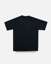 6.5oz Loopwheel Crew Neck T-Shirt with longer body - Black