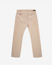 9oz Mercerised Selvedge Cotton Slim Tapered Chinos - Khaki (IH-721-KHA) Tag 40, Hemmed to 29.0''