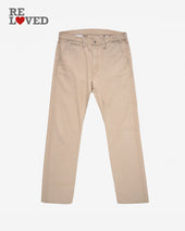 9oz Mercerised Selvedge Cotton Slim Tapered Chinos - Khaki (IH-721-KHA) Tag 40, Hemmed to 29.0''