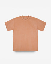 UTILITEES - 5.5oz Loopwheel Crew Neck T-Shirt - Hand Dyed Peach