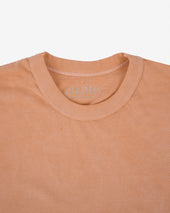 UTILITEES - 5.5oz Loopwheel Crew Neck T-Shirt - Hand Dyed Peach