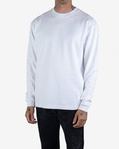 GOOD ART HLYWD Heavyweight Long Sleeve Crew Neck T-Shirt - Optic White