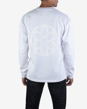 GOOD ART HLYWD Heavyweight Long Sleeve Crew Neck T-Shirt - Optic White