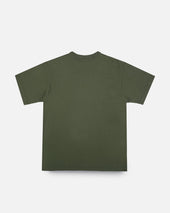 6.5oz Loopwheel Crew Neck T-Shirt with longer body - Olive