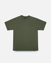 6.5oz Loopwheel Crew Neck T-Shirt with longer body - Olive