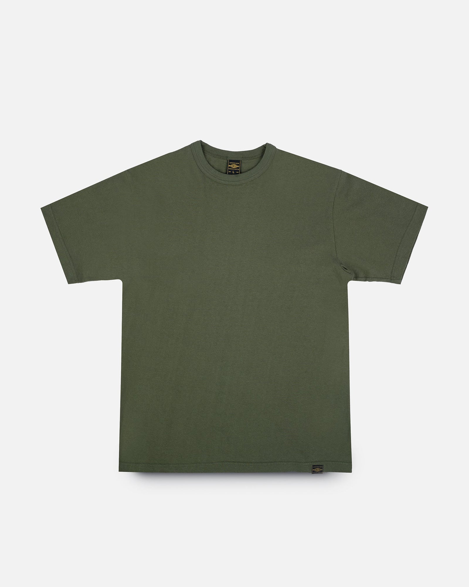 6.5oz Loopwheel Crew Neck T-Shirt with longer body - Olive