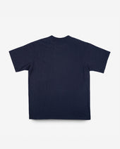 6.5oz Loopwheel Crew Neck T-Shirt with longer body - Navy