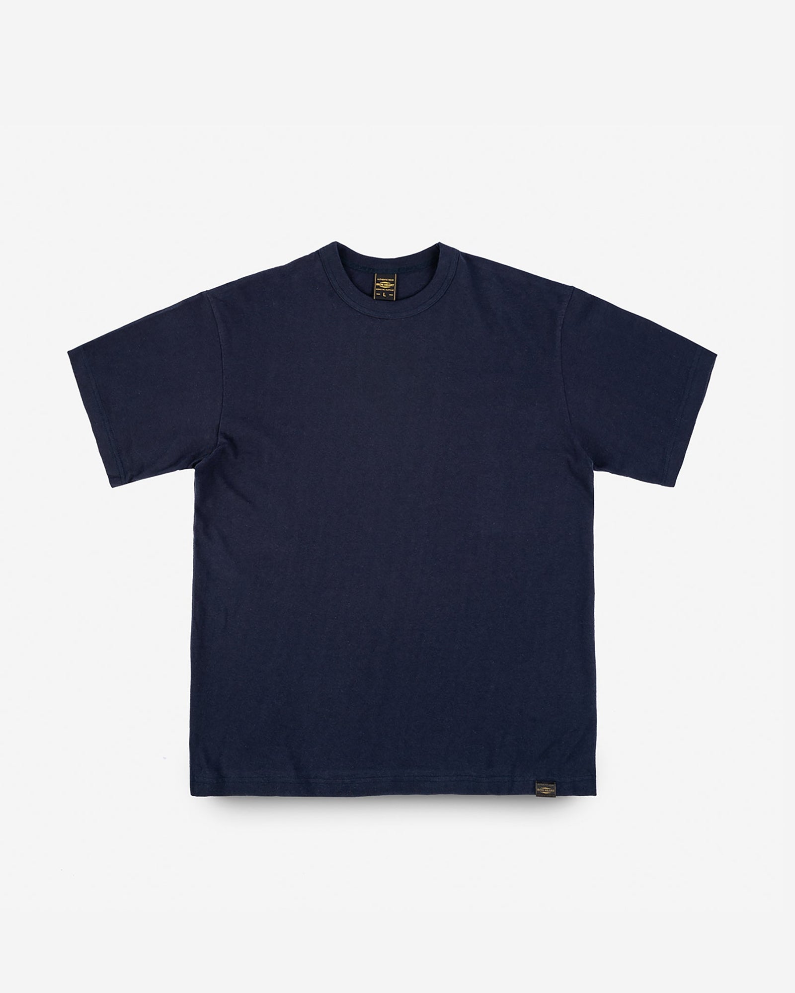 6.5oz Loopwheel Crew Neck T-Shirt with longer body - Navy