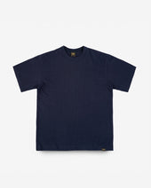 6.5oz Loopwheel Crew Neck T-Shirt with longer body - Navy