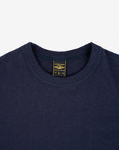 6.5oz Loopwheel Crew Neck T-Shirt with longer body - Navy
