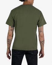 6.5oz Loopwheel Crew Neck T-Shirt with longer body - Olive