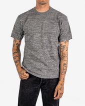 6.5oz Loopwheel Crew Neck T-Shirt with longer body - Grey