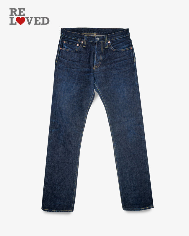 14oz Selvedge Denim Slim Tapered Cut Jeans - Indigo (IH-301S-14) Tag 29, Hemmed to 31.5"