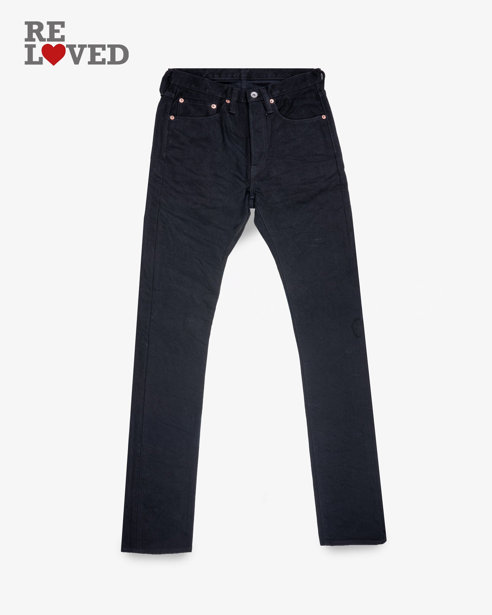 14oz Selvedge Denim Slim Cut Jeans Size 30 Hemmed To 35 0