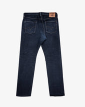 14oz Selvedge Denim Slim Straight Cut Jeans Indigo Overdyed Tag 29 Hemmed To 27 0