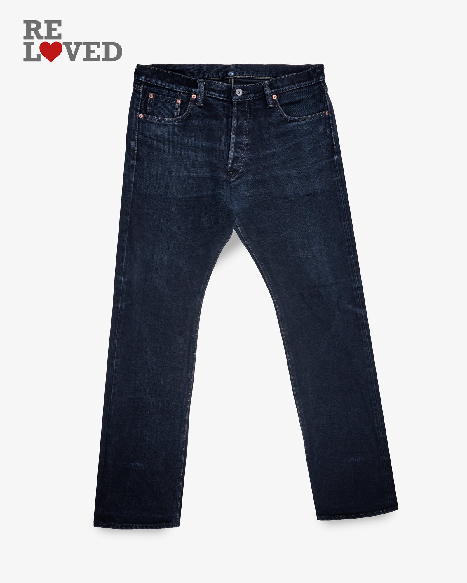 21oz Selvedge Denim Relaxed Tapered Cut Jeans Indigo Overdyed Tag 40 Hemmed To 34 5