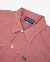 4oz Selvedge Short Sleeved Summer Shirt - Red