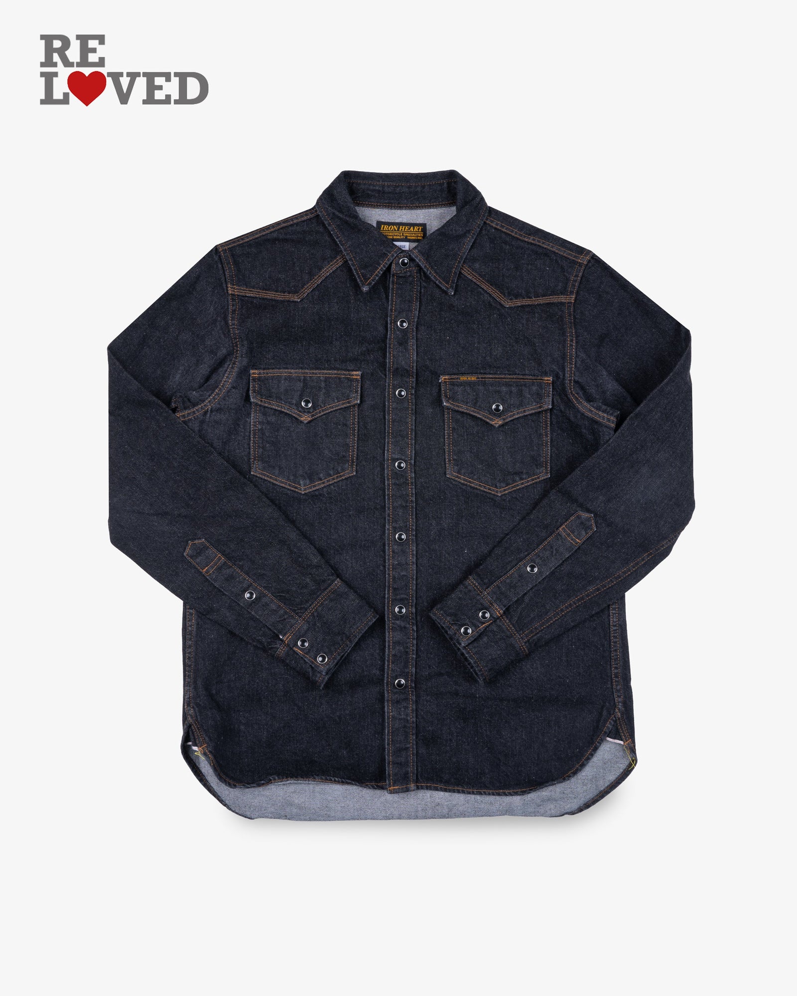 12oz Selvedge Denim Western Shirt Size Large