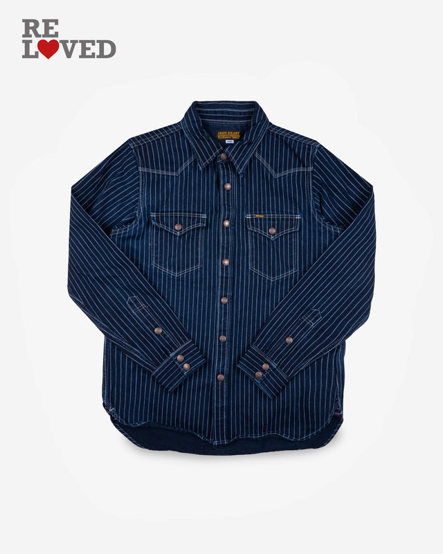 12oz Wabash Western Shirt - Indigo (IHSH-62-IND) Size Large