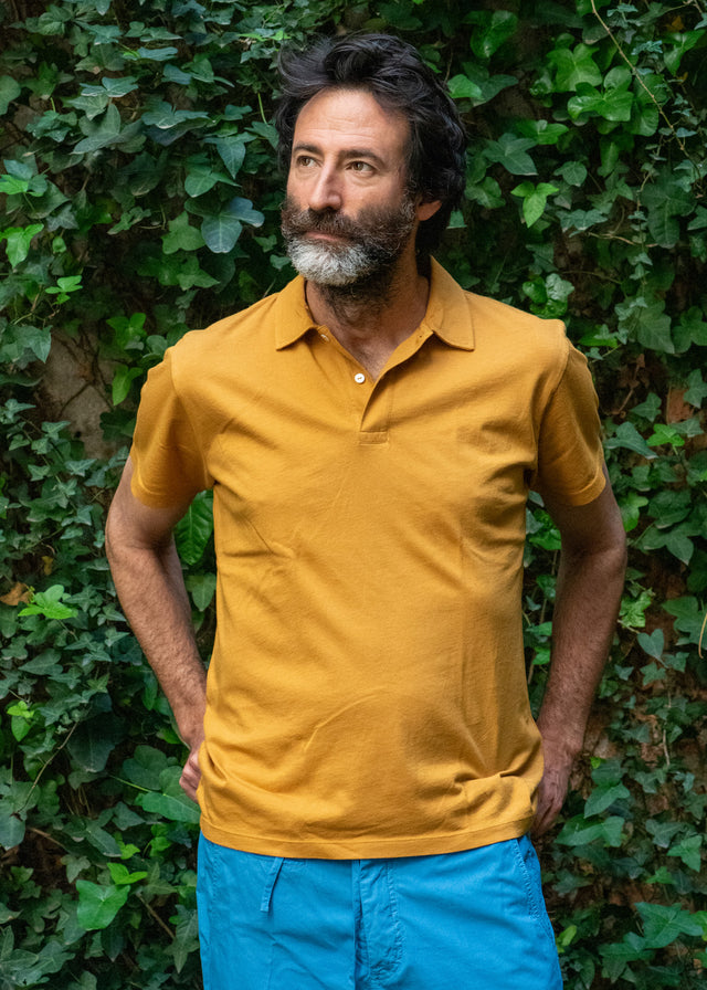 Mustard Soft Cotton Polo Shirt