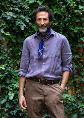 Lilac Linen Cutaway Shirt