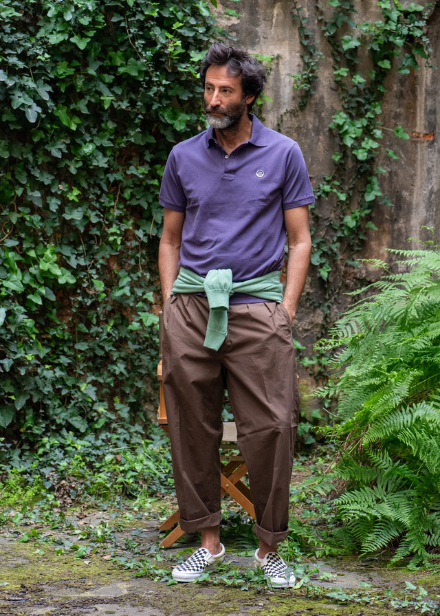 Brown Popelin Army Trousers