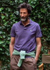 Purple Pique Polo Shirt SS26