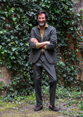 Slate Green Cotton-Linen Kennedy Jacket