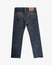 21oz Selvedge Denim Slim Tapered Cut Jeans - Superblack Non-Fade (IH-777S-SB) Tag 30, Hemmed to 27.5""