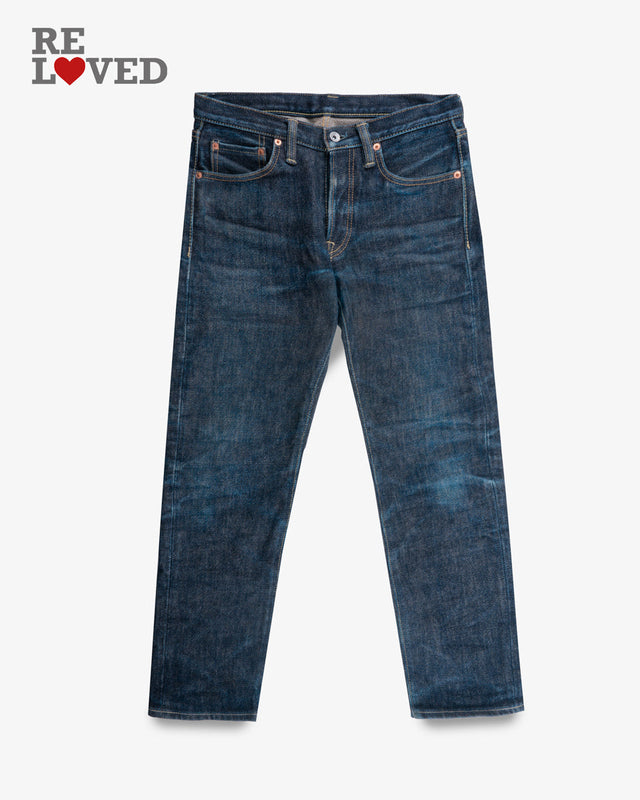 21oz Shinayaka Selvedge Denim Slim Tapered Cut Jeans - Indigo (IH-777-SST) Tag 30, Hemmed to 28.0"