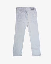 13.5oz Denim Slim Straight Cut Jeans - White (IH-666-WT) Tag 33, Hemmed to 31.0"