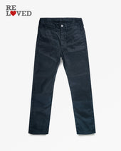 9oz Mercerised Selvedge Cotton Slim Tapered Chinos - Black (IH-721-BLK) Tag 30, Hemmed to 27.5"