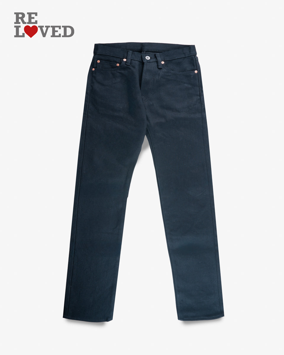 21oz Selvedge Denim Straight Cut Superblack Non Fade Tag 29 Hemmed To 31 0