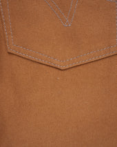 17oz Duck Slim Tapered Cut Jeans - Brown (IH-777D) Tag 28, Hemmed to 30.0"