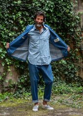 Bleach Denim Button Down Shirt