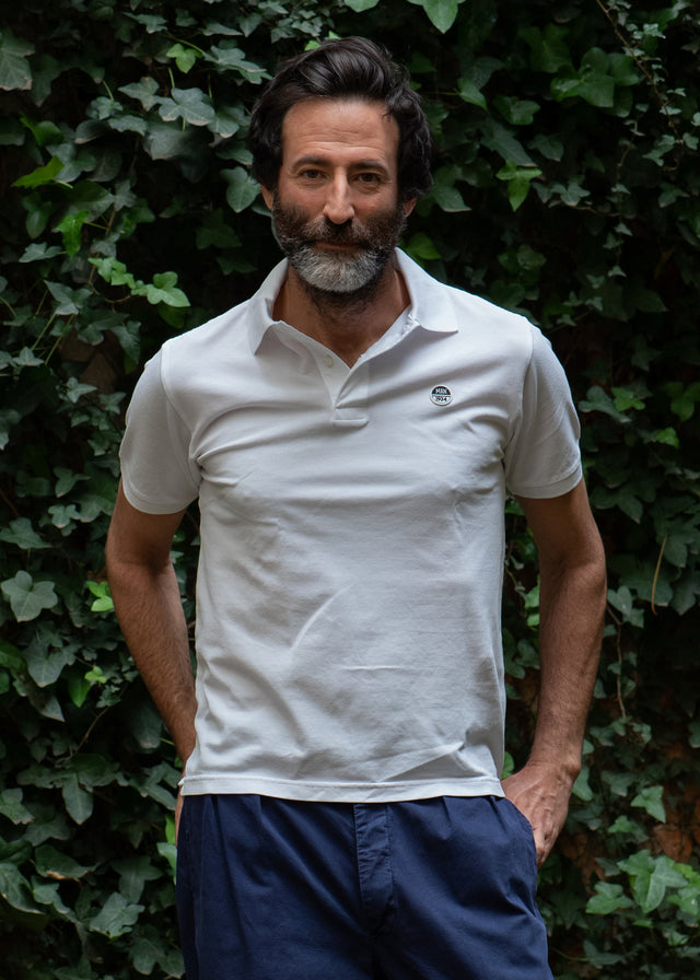 White Pique Polo Shirt SS26