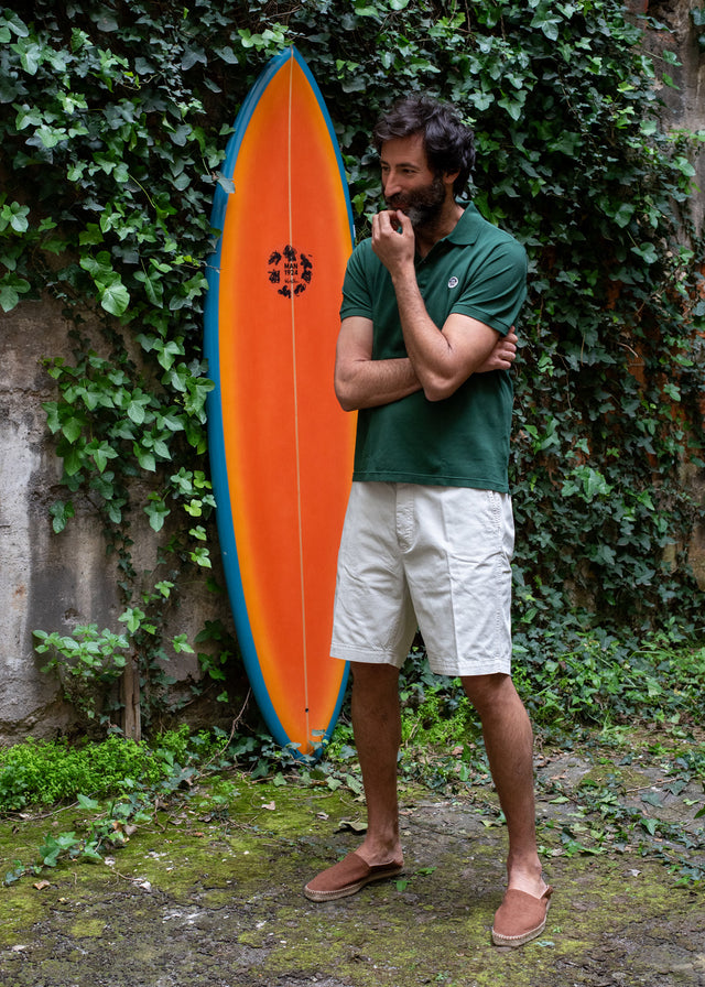 Dark Green Pique Polo Shirt SS26