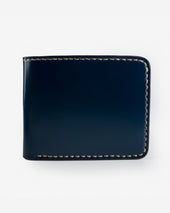 Slimline Small Shell Cordovan Wallet - Navy