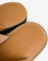 OGL X Dr. Sole Leather Cross Sandals - Natural
