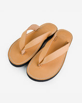 OGL X Dr. Sole Leather Thong Sandals - Natural