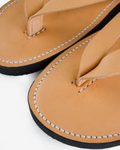 OGL X Dr. Sole Leather Thong Sandals - Natural