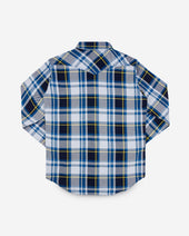 9oz Selvedge American Check Western Shirt - Blue