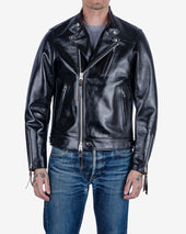 Japanese Horsehide Double Motorcycle Jacket - Black