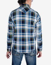 9oz Selvedge American Check Western Shirt - Blue